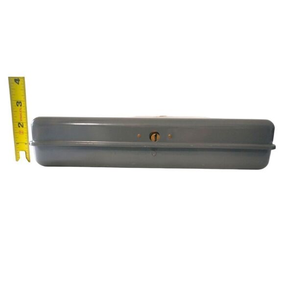 Vintage Lock Box Safe Steel Fire Resistant Security Advertising Promo Needs Lock - Picture 12 of 15